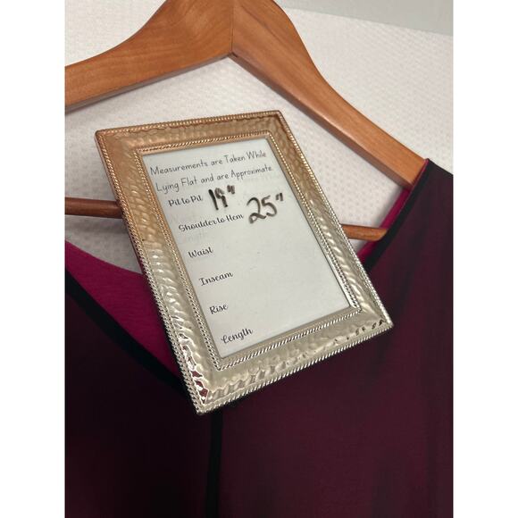 Express Women’s Sheer Overlay Blouse Black Chiffon Pink Tank Batwing Top Medium - Picture 8 of 9